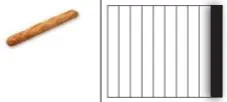 Grille standard inox tefloné 10 divisions ; 250 - 600gr ; 50x415mm DSG101001